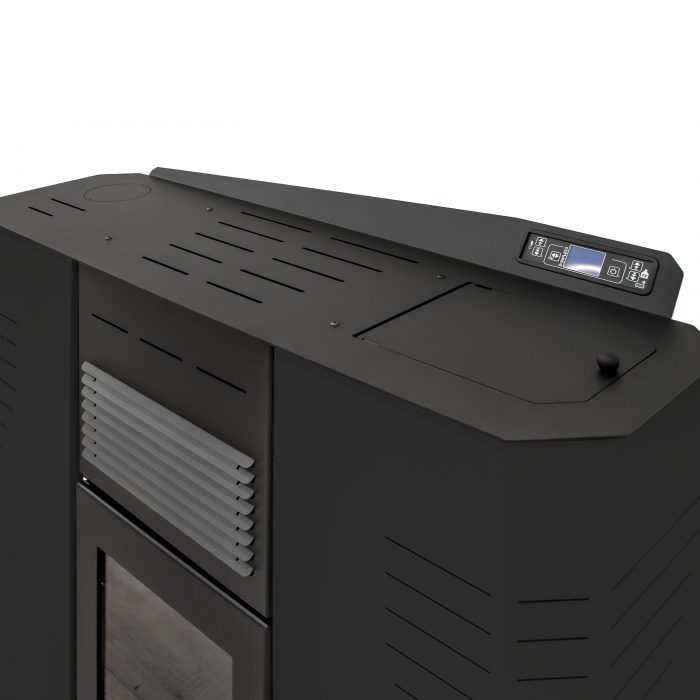 Sobe pe peleti Marmolada 9-14 kw detalle Negra